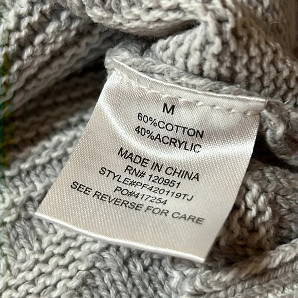 Pink Rose Grey Knit Sweater - Picture 8 of 10